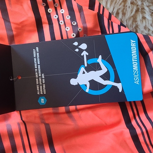 Asics New Medium Orange Moisture Wicking Exercise Tank Top - Picture 4 of 4